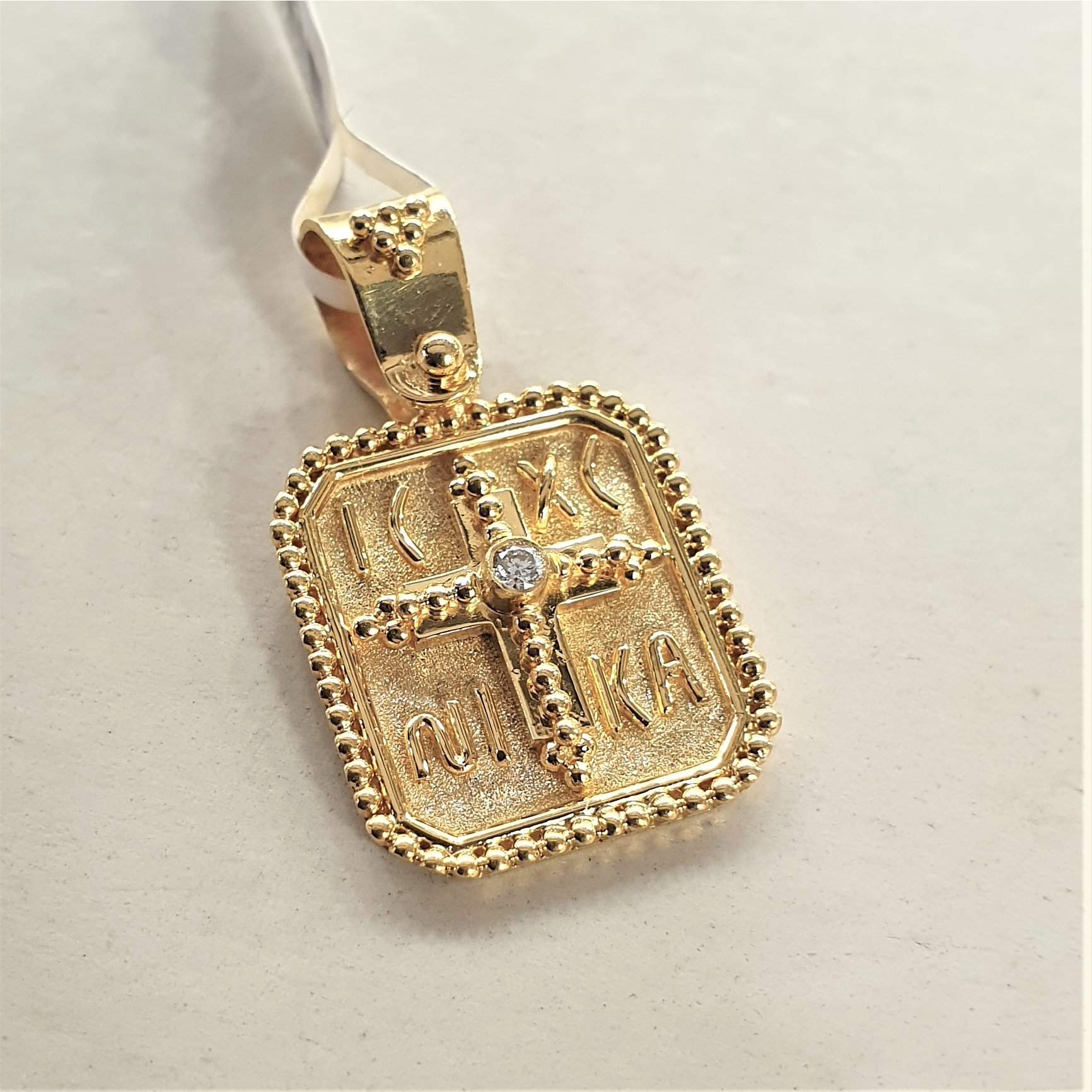 GOLD BYZANTINE PENDANT Κ18