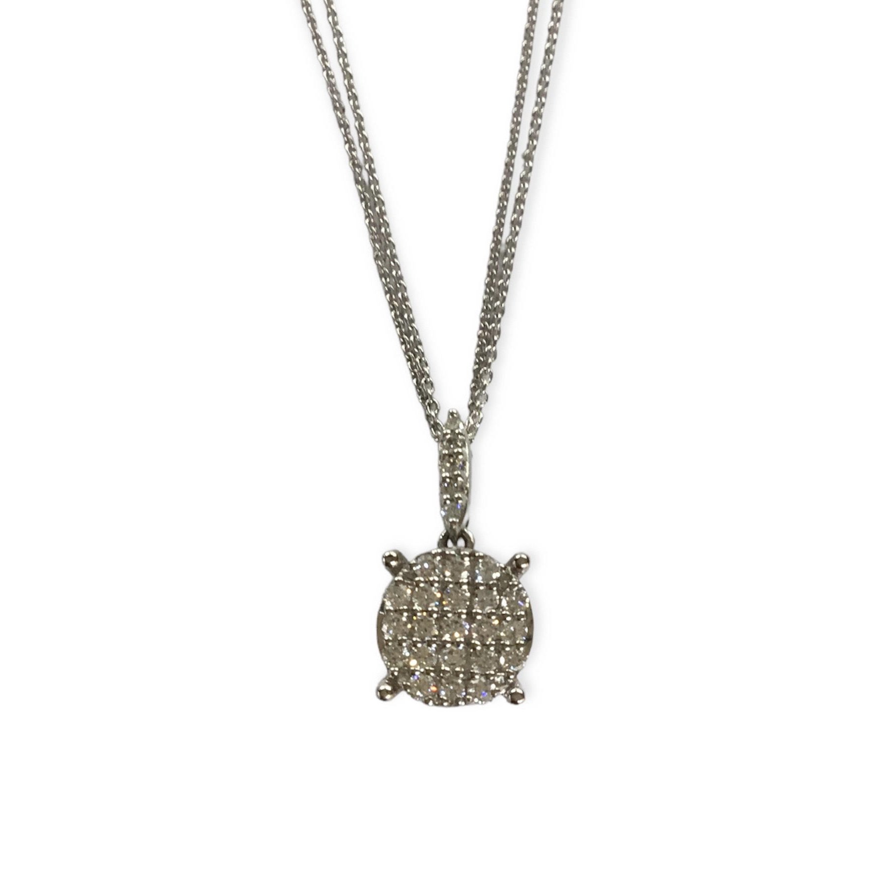 Necklace white gold K18 with brilliants