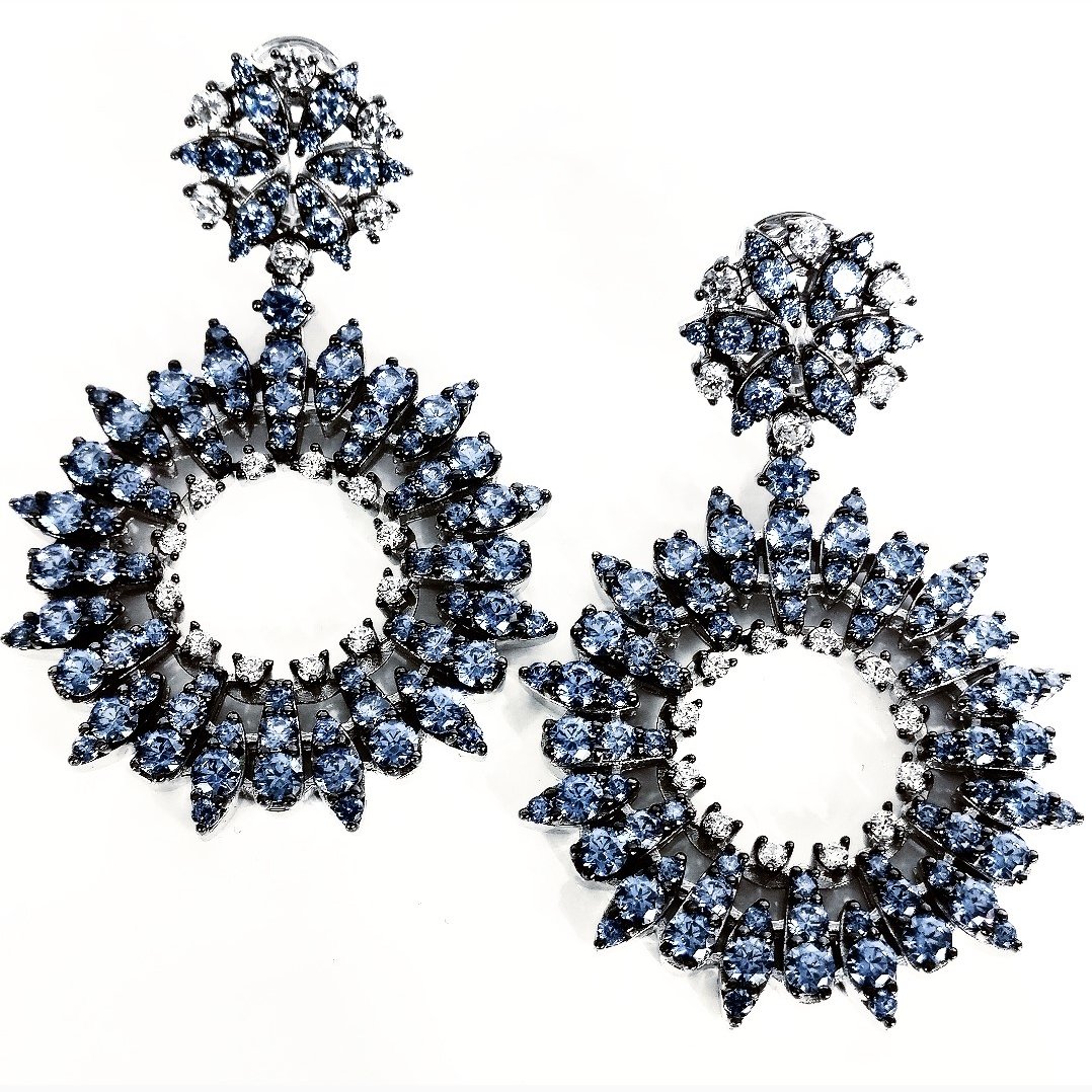 Earrings Blue Sun