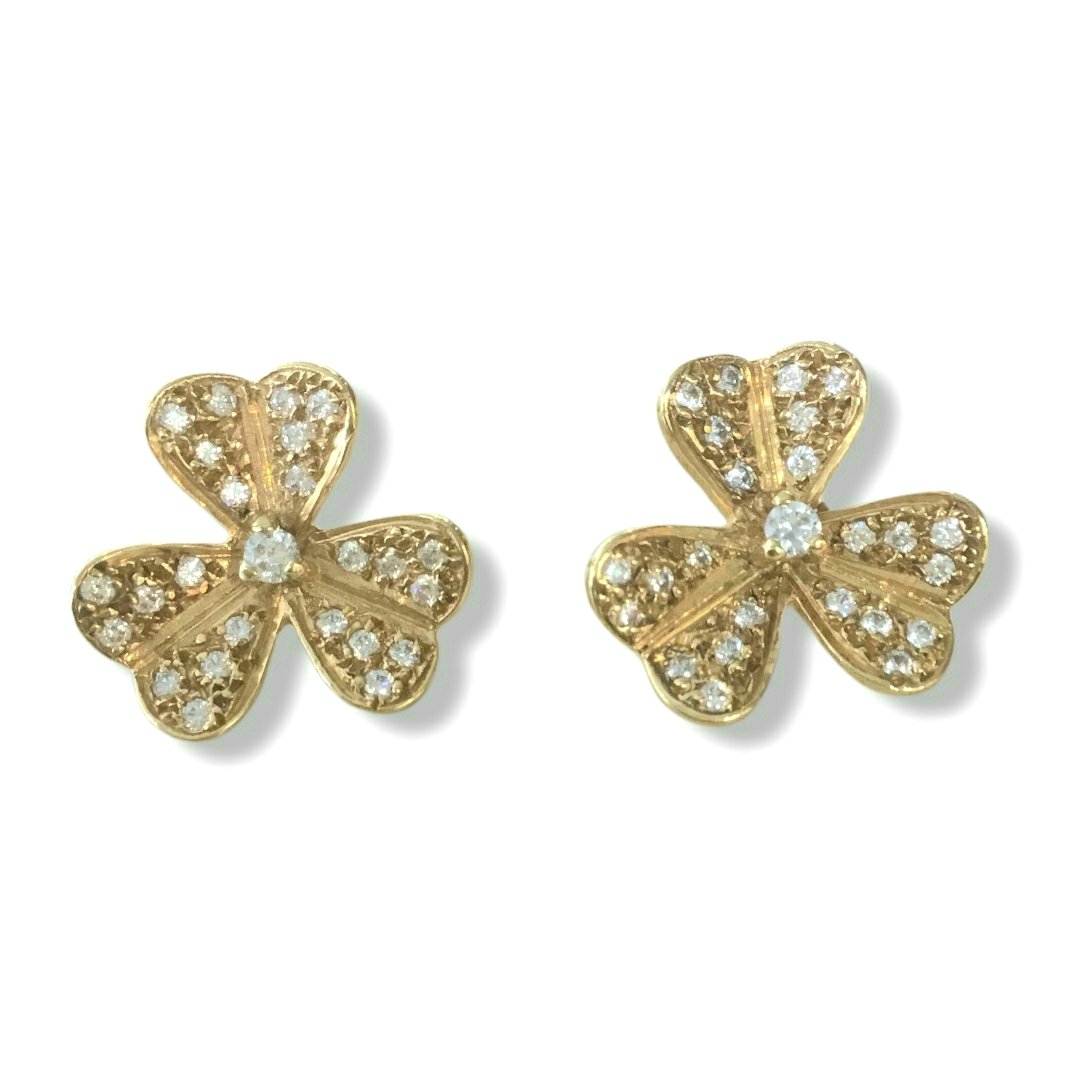 Earring with zircon  14 CT