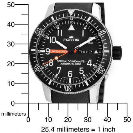 FORTIS B-42 OFFICIAL COSMONAUTS DAY/DATE TITANIUM