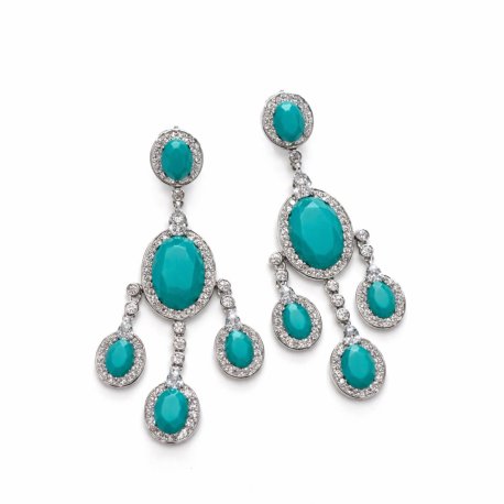 SILVER 925 DANGLING TIRQUOISE