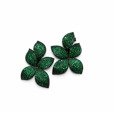 SILVER 925 FLOWER GREEN ZIRGON