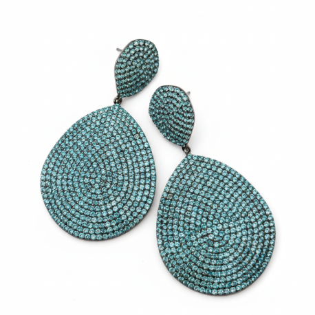 SILVER 925 BLUE ZIRGON ROUND