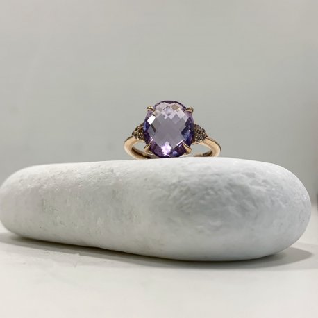 RING WITH AMETHYST K14