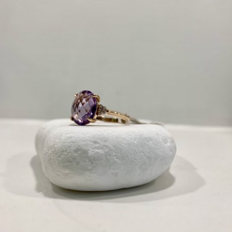 RING WITH AMETHYST K14