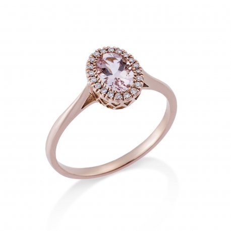 RING WITH MORGANITE