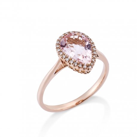 RING WITH MORGANITE