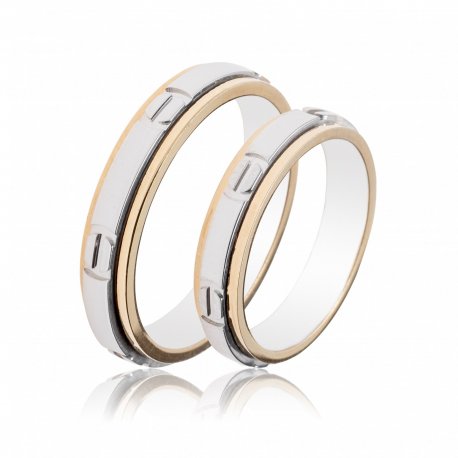 TWO TONE WEDDING RINGS