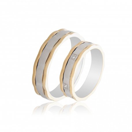 TWO TONE WEDDING RINGS