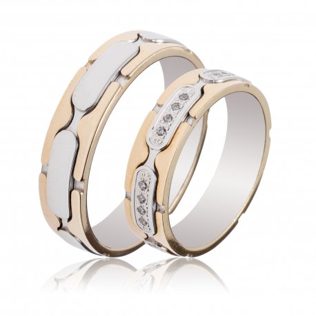 TWO TONE WEDDING RINGS