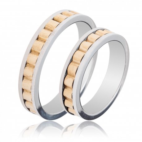 TWO TONE WEDDING RINGS