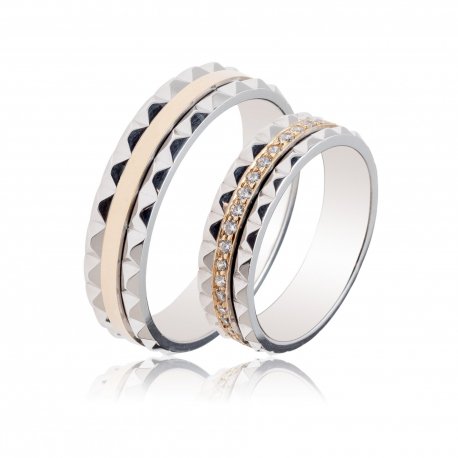 TWO TONE WEDDING RINGS