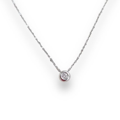 NECKLACE K18 WHITE GOLD BRILLIANT
