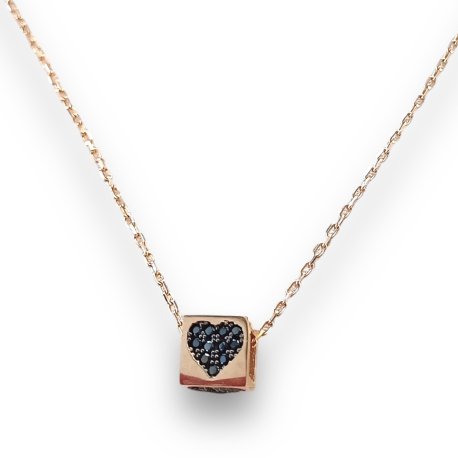 NECKLACE PINK GOLD K14