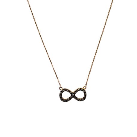 NECKLACE PINK GOLD K18 WITH DIAMONDS