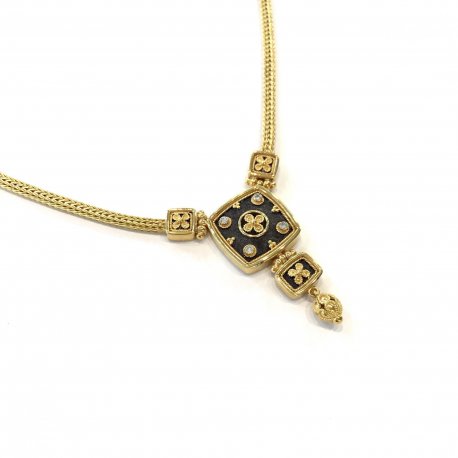 NECKLACE YELLOW GOLD 18K WITH DIAMONDS