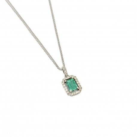 Necklace with Emerald K18