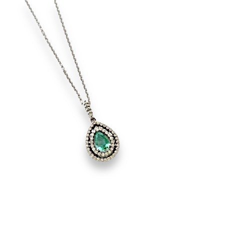 Necklace with Emerald K18