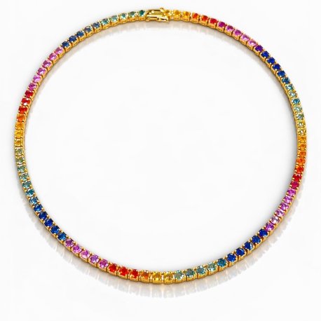 NATURAL SAPHIRE TENNIS NECKLACE