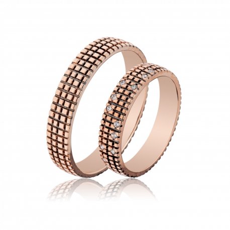 PINK GOLD WEDDING RINGS