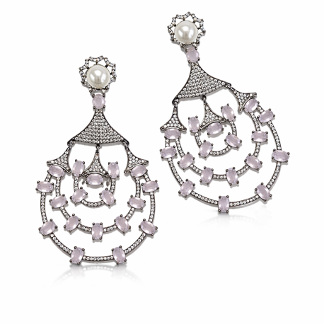 SILVER 925 PINK STONED BALLOON