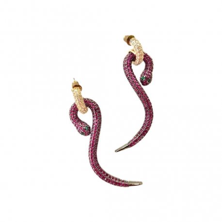 Earrings snake silver 925