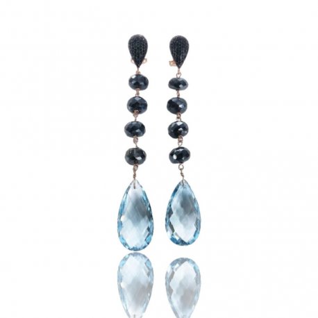 Earrings blue topaz