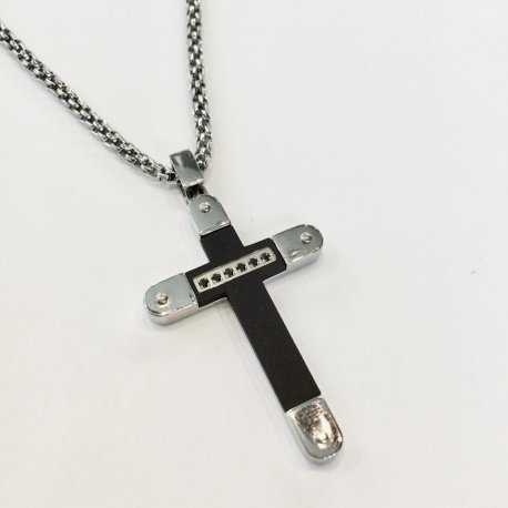 Cross stainless steel with chain