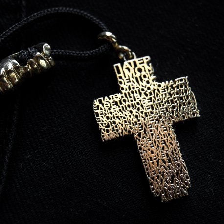 Cross Prayer Silver Tone