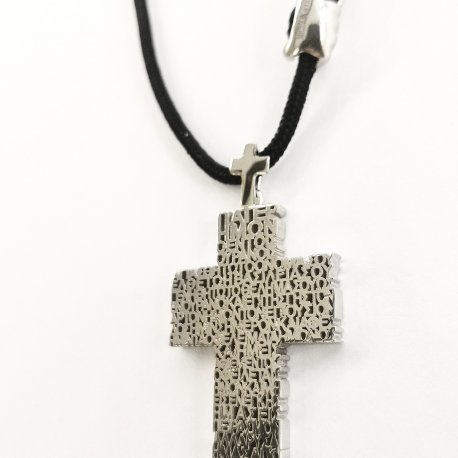 Cross Prayer Silver Tone