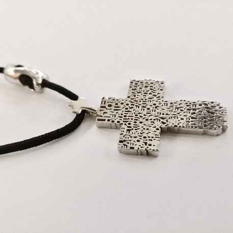 Cross Prayer Silver Tone